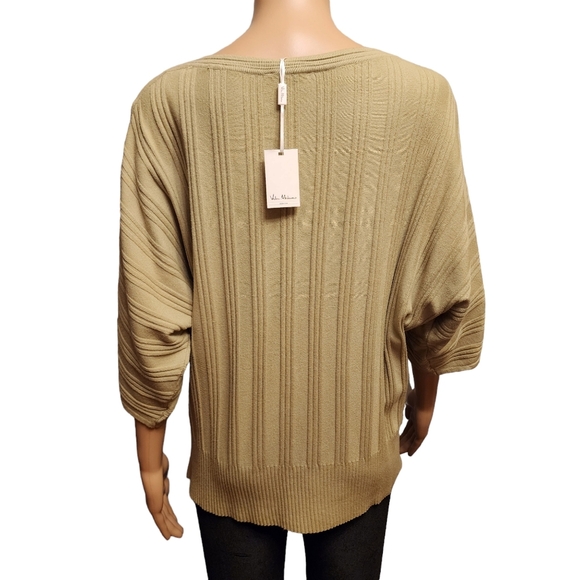 Vila Milano Olive Dilman Sleeve Sweater NWT - Picture 4 of 11
